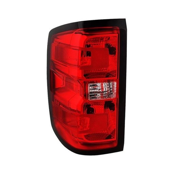 Spyder Spyder 9031915 Driver Side Factory Style Tail Light for 2014-2016 Chevy Silverado 1500; Chrome & Red S2Z-9031915